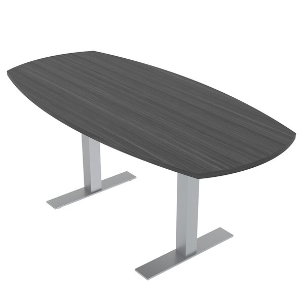33.5 in W, 69.5 in L, 29 in H, Engineered Wood Top, Grey
